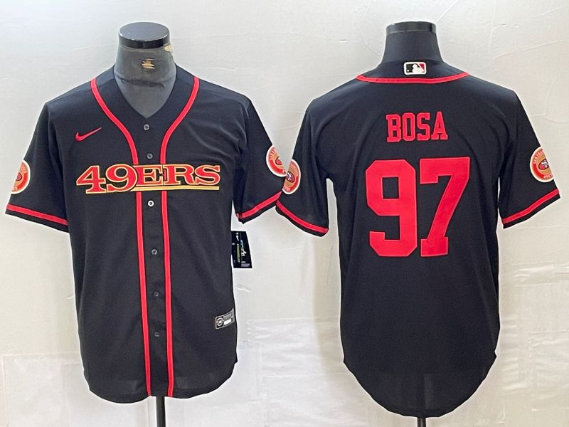 Men San Francisco 49ers 97 Bosa Black 2024 Nike Vapor Untouchable Co branded NFL Jersey style 1